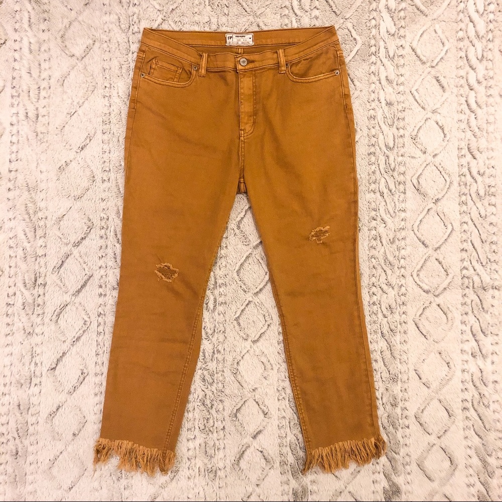 NWOT Free People Fringe Hem Jeans